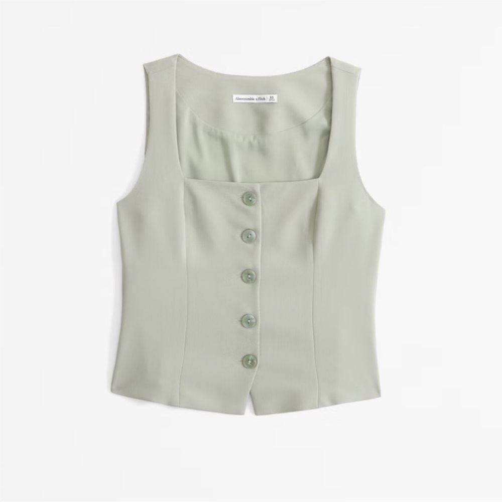 Abercrombie Women's Green Vest Top